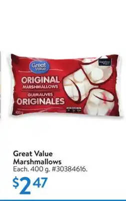 Walmart Great Value Marshmallows offer