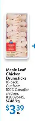 Walmart Maple Leaf Chicken Drumsticks offer