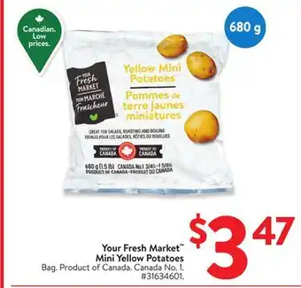 Walmart Your Fresh Market Mini Yellow Potatoes offer