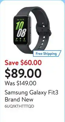 Walmart Samsung Galaxy Fit3 Brand New offer