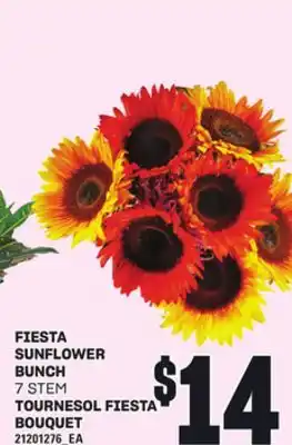 Independent Grocer FIESTA SUNFLOWER BUNCH, 7 STEM offer