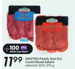 Sobeys MASTRO Family Size Dry Cured Sliced Salami offer