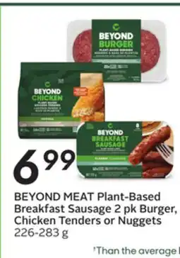 Sobeys BEYOND MEAT Plant-Based Breakfast Sausage offer
