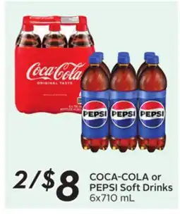 Sobeys COCA-COLA or PEPSI Soft Drinks offer