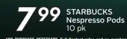 Sobeys STARBUCKS Nespresso Pods offer
