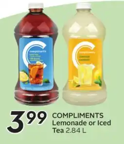Sobeys COMPLIMENTS Lemonade or Iced Tea offer