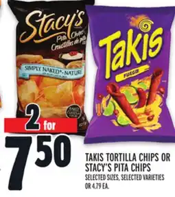 Metro TAKIS TORTILLA CHIPS OR STACY'S PITA CHIPS offer