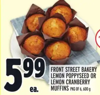 Metro FRONT STREET BAKERY LEMON POPPYSEED OR LEMON CRANBERRY MUFFINS offer