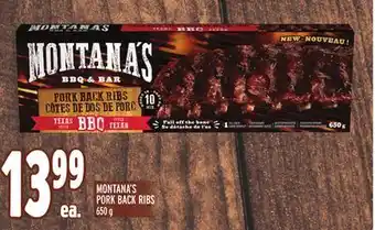 Metro MONTANA'S PORK BACK RIBS offer