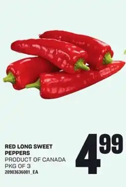 Loblaws RED LONG SWEET PEPPERS, PKG OF 3 offer