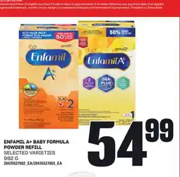 Loblaws ENFAMIL A + BABY FORMULA POWDER REFILL, 992 G offer