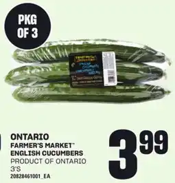 Loblaws FARMER'S MARKET ENGLISH CUCUMBERS, 3' S offer
