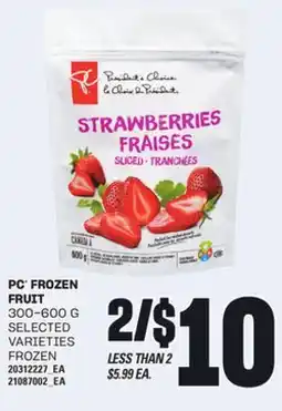 Loblaws PC FROZEN FRUIT, 300-600 G offer