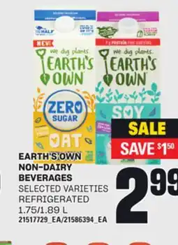 Loblaws EARTH'S OWN NON-DAIRY BEVERAGES, 1.75/1.89 L offer
