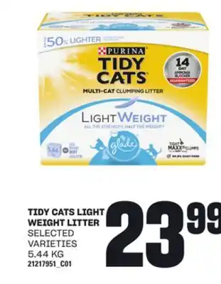 Loblaws TIDY CATS LIGHT WEIGHT LITTER, 5.44 KG offer