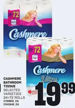 Loblaws CASHMERE BATHROOM TISSUE, 24=72 ROLLS offer