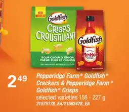 Loblaws PEPPERIDGE FARM GOLDFISH CRACKERS & PEPPERIDGE FARM GOLDFISH CRISPS, 156-227 g offer