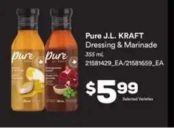 Loblaws PURE J. L. KRAFT DRESSING & MARINADE 355 ML offer