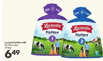 Longo's Lactantia PūrFiltre Milk offer