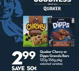 Longo's Quaker Chewy or Dipps Granola Bars offer