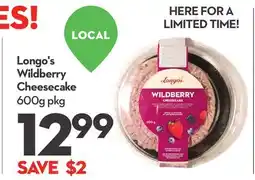 Longo's Longo's Wildberry Cheesecake offer