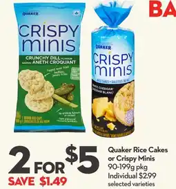Longo's Rice Cakes or Crispy Minis offer
