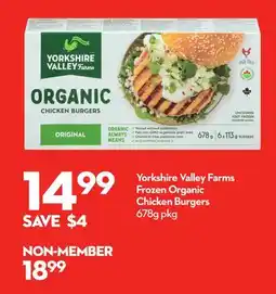 Longo's Frozen Organic Chicken Burgers offer