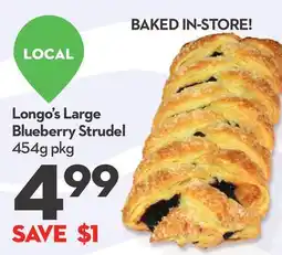 Longo's Large Blueberry Strudel offer