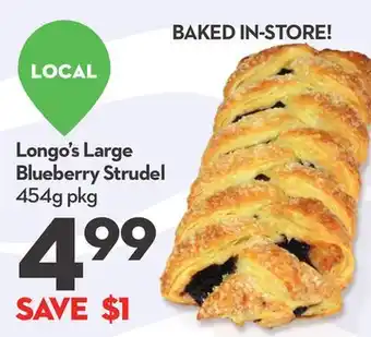 Longo's Large Blueberry Strudel offer