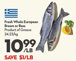 Longo's Fresh Whole European Bream or Bass offer