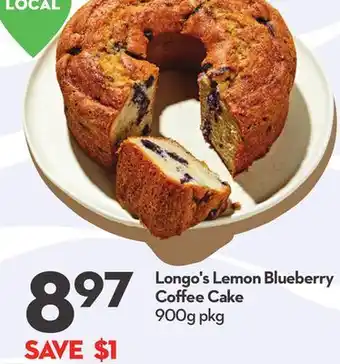 Longo's Lemon Blueberry Coffee Cake offer