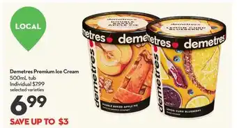 Longo's Demetres Premium Ice Cream offer