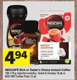 Foodland Rich or Taster's Choice Instant Coffee offer