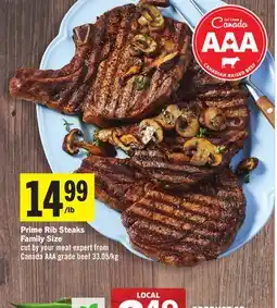 Foodland Prime Rib Steaks Family Size offer