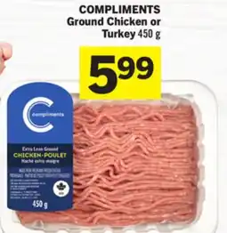 Foodland COMPLIMENTS Ground Chicken or Turkey offer