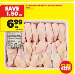 Real Canadian Superstore PC FREE FROM SPLIT CHICKEN WINGS offer