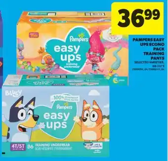 Real Canadian Superstore PAMPERS EASY UPS ECONO PACK TRAINING PANTS, 68-112'S offer