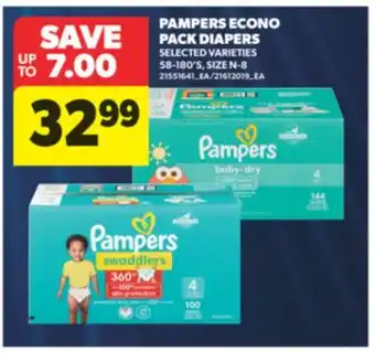 Real Canadian Superstore PAMPERS ECONO PACK DIAPERS, 58-180'S offer