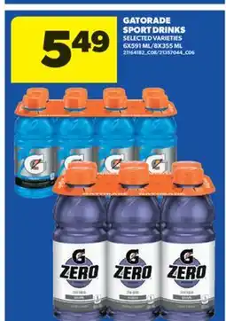 Real Canadian Superstore GATORADE SPORT DRINKS, 6X591 ML/8X355 ML offer