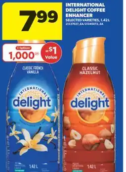 Real Canadian Superstore INTERNATIONAL DELIGHT COFFEE ENHANCER, 1.42 L offer