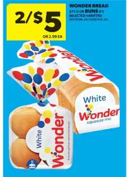 Real Canadian Superstore WONDER BREAD, 675 G OR BUNS, 8'S offer