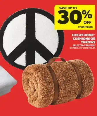 Real Canadian Superstore LIFE AT HOME CUSHIONS OR THROWS offer
