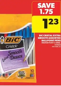 Real Canadian Superstore BIC CRISTAL EXTRA SMOOTH ASSORTED BALLPOINT PENS, 10 PACK offer