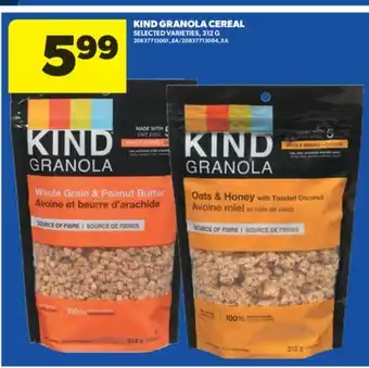 Real Canadian Superstore KIND GRANOLA CEREAL, 312 G offer