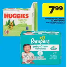 Real Canadian Superstore HUGGIES OR PAMPERS 3X BABY WIPES, 112-216'S offer