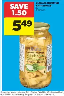 Real Canadian Superstore DIANA MARINATED ARTICHOKES, 1 L offer