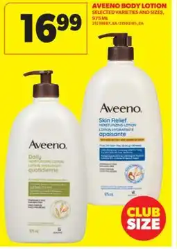 Real Canadian Superstore AVEENO BODY LOTION, 975 ML offer