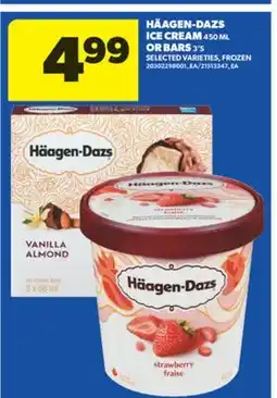 Real Canadian Superstore HÄAGEN-DAZS ICE CREAM, 450 ML OR BARS, 3'S offer