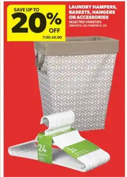 Real Canadian Superstore LAUNDRY HAMPERS, BASKETS, HANGERS OR ACCESSORIES offer