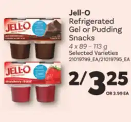 Real Canadian Superstore JELL-O REFRIGERATED GEL OR PUDDING SNACKS, 4 x 89-113 g offer